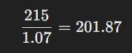 Reverse Sales Tax Calculation 1